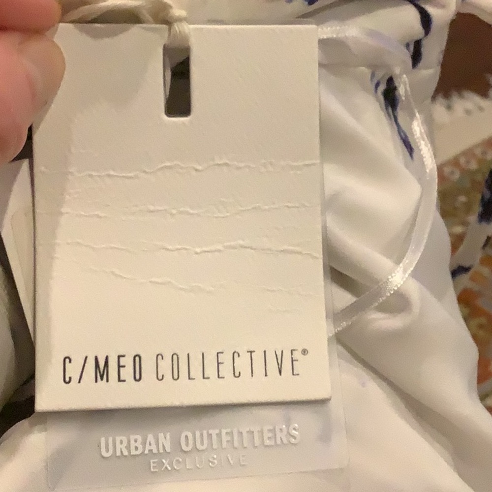 C/MEO Urban Outfitters Alone Tonight Oil Spill Peplum Dress Mint Size Small - Picture 6 of 7